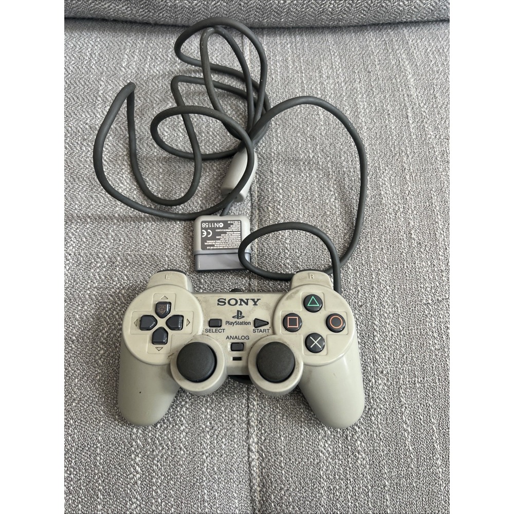 Sony PlayStation PSOne PS1 DualShock Controller OEM Ivory White TESTED & WORKING